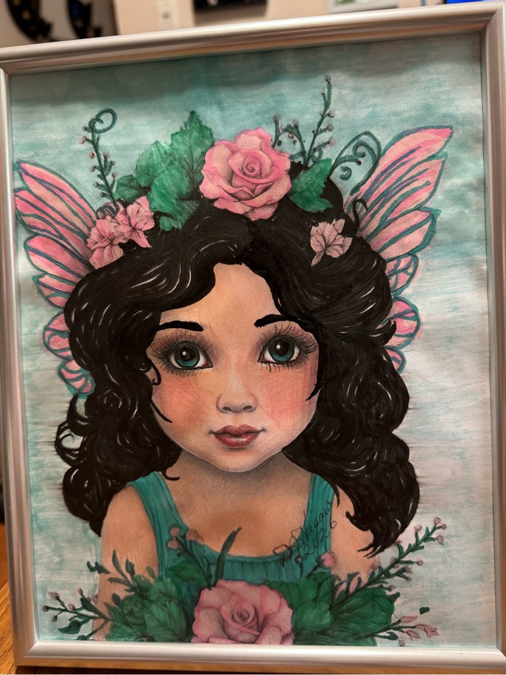 Framed Fairy Portrait Art.